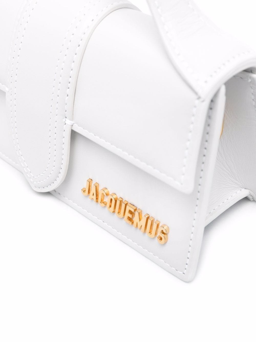 JACQUEMUS Le Bambino Long White Leather Shoulder Bag image 5