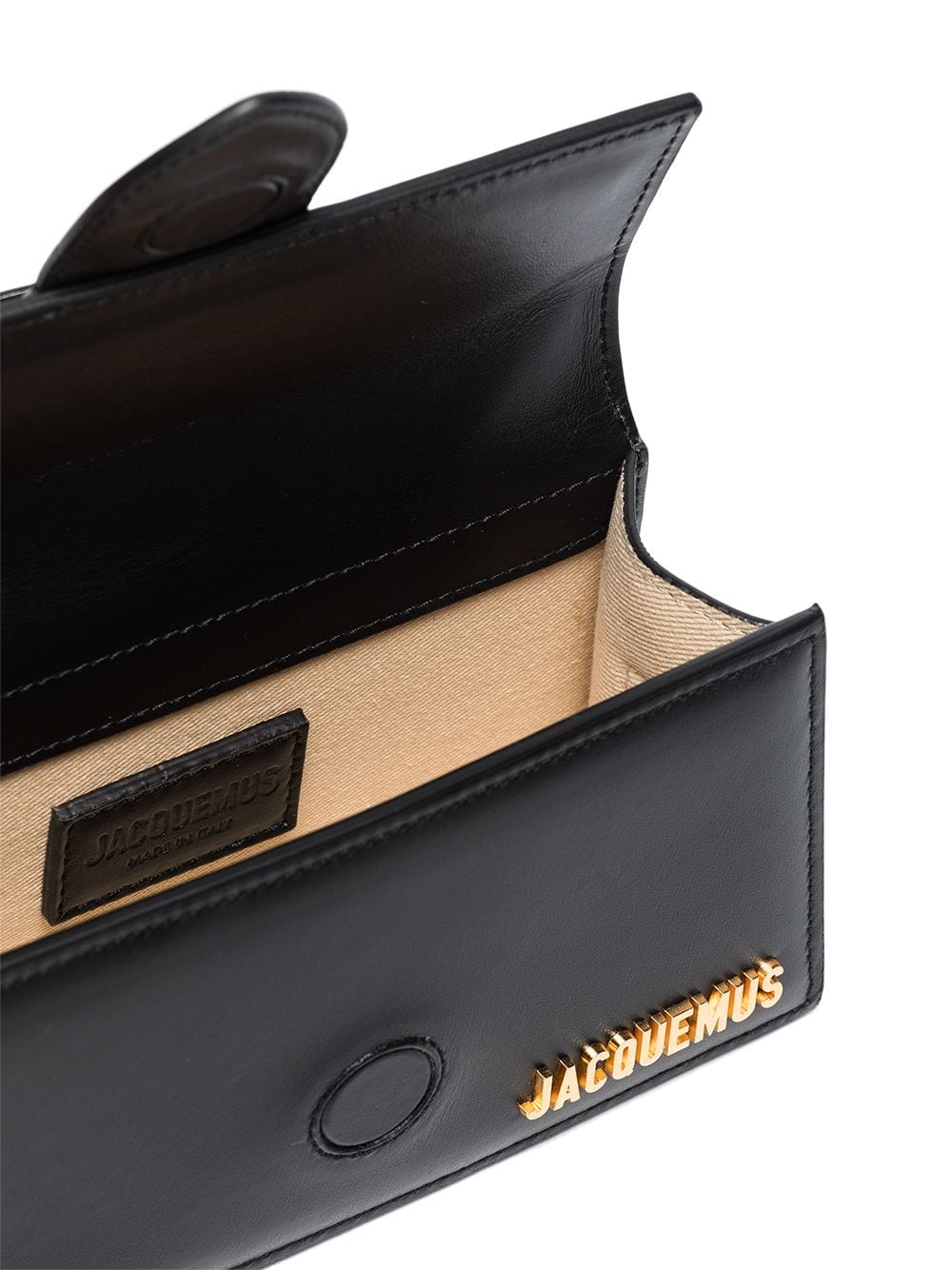 JACQUEMUS Le Bambino Black Leather Tote Bag image 5