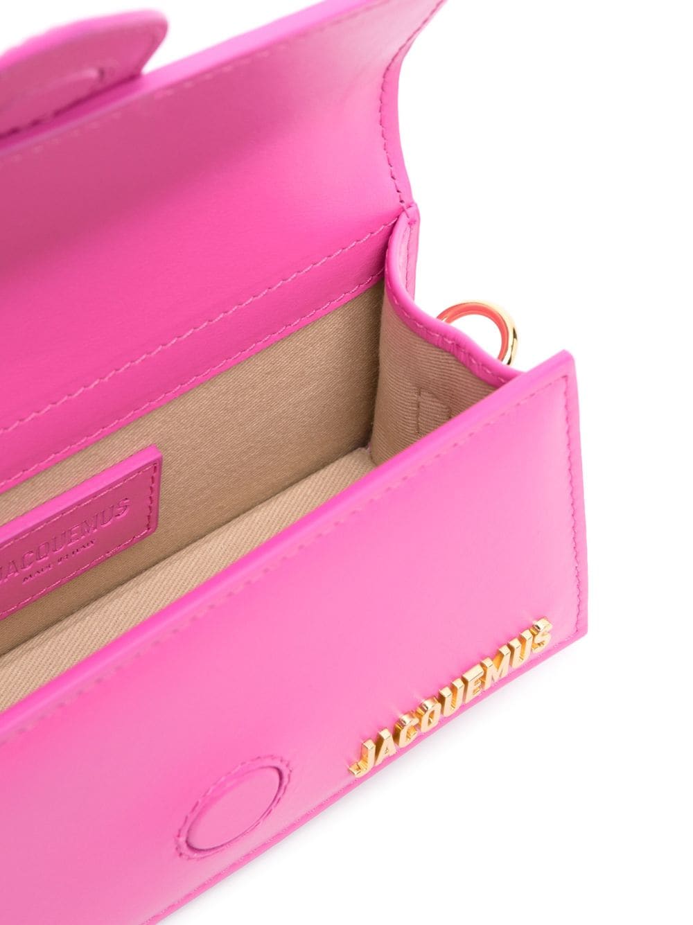 JACQUEMUS Le Bambino Fuchsia Leather Tote Bag image 1