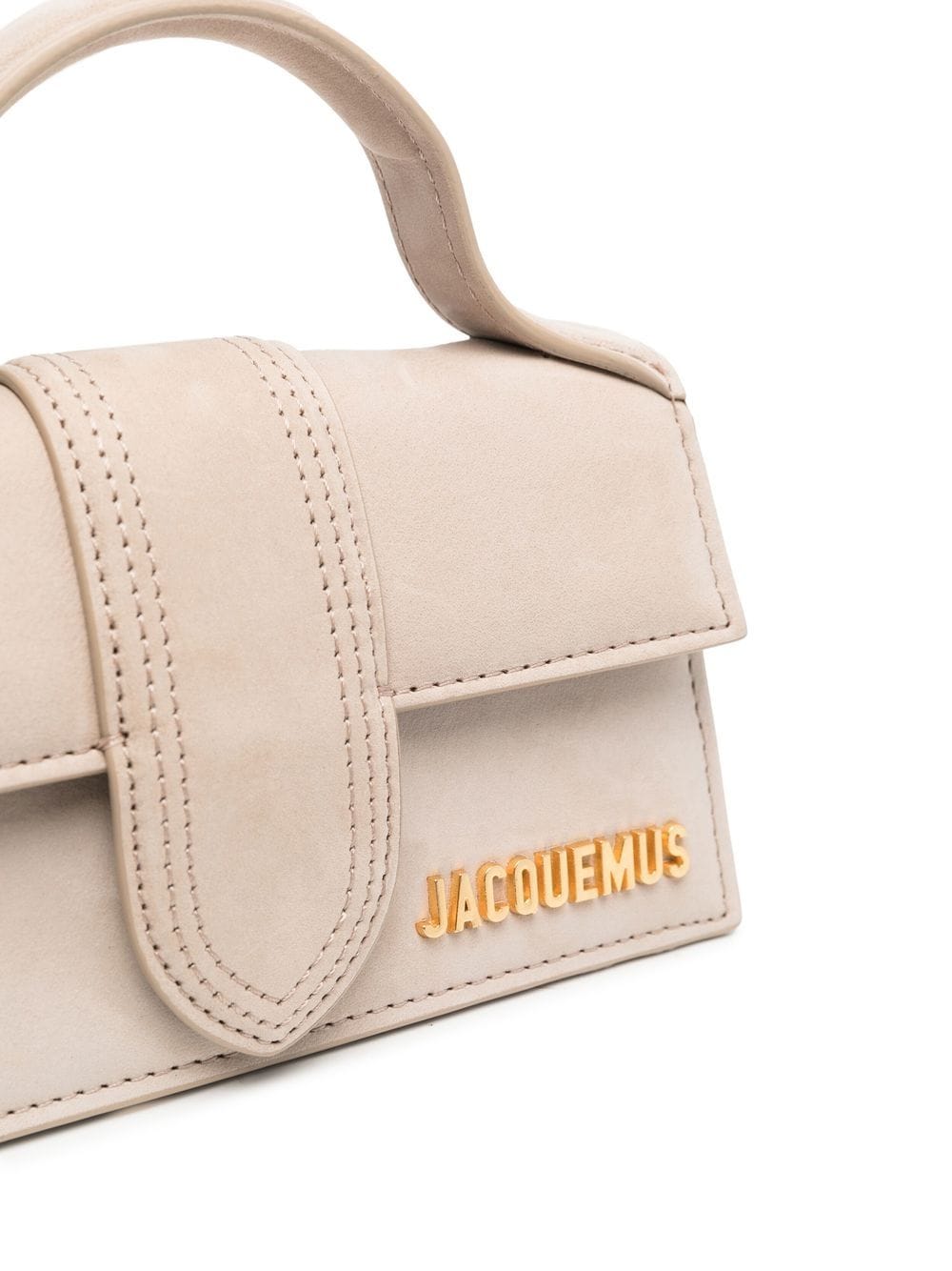 JACQUEMUS Le Bambino Calf Suede Handbag in Beige image 1