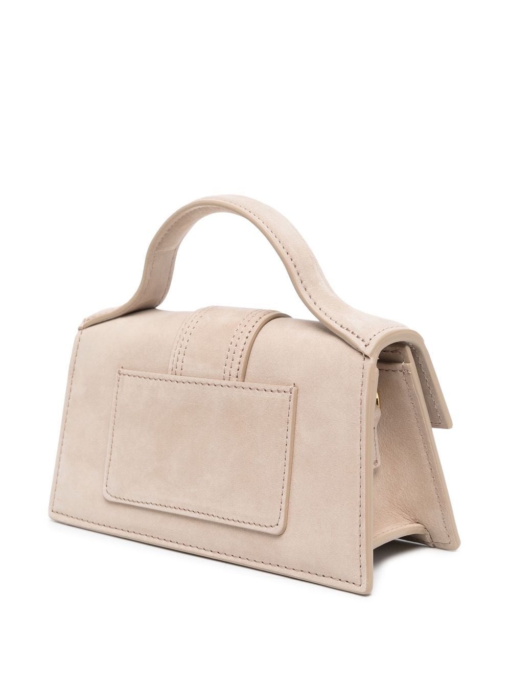 JACQUEMUS Le Bambino Calf Suede Handbag in Beige image 4