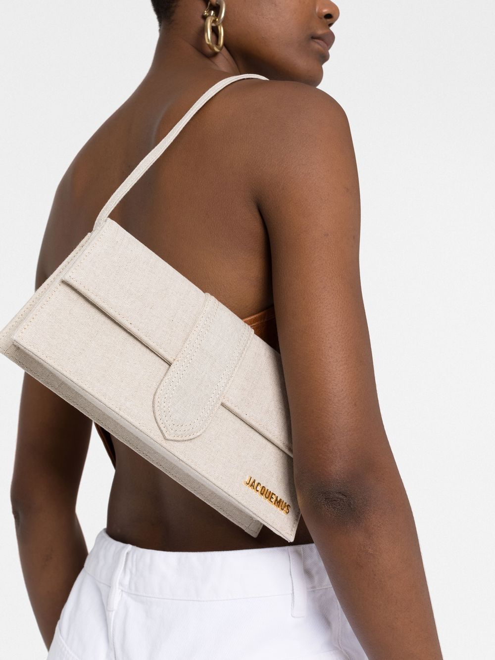 JACQUEMUS Le Bambino Linen Shoulder Bag - Light Beige image 1