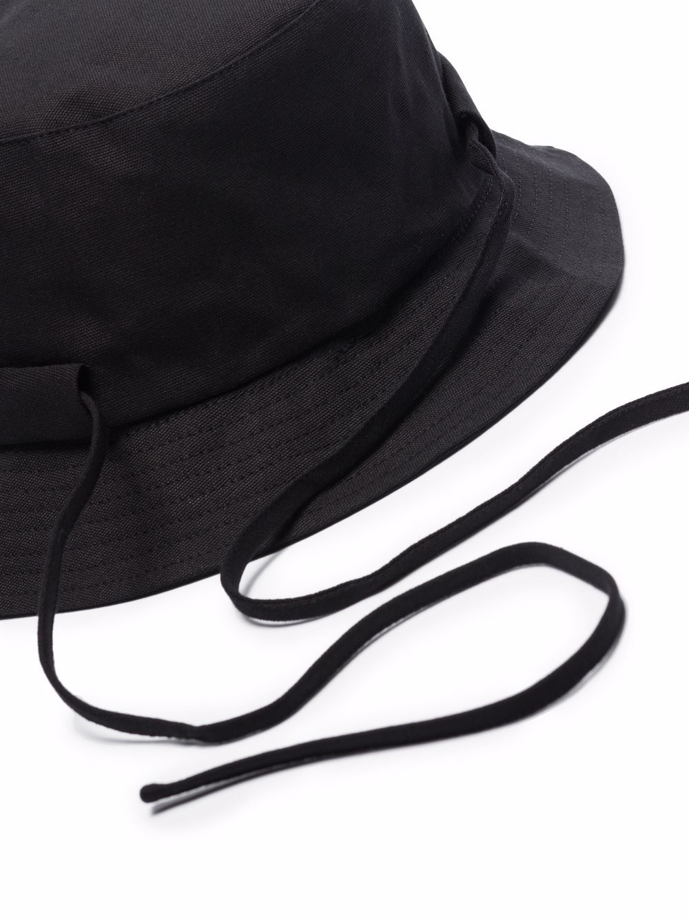 JACQUEMUS Le Bob Gadjo Black Cotton Bucket Hat image 3