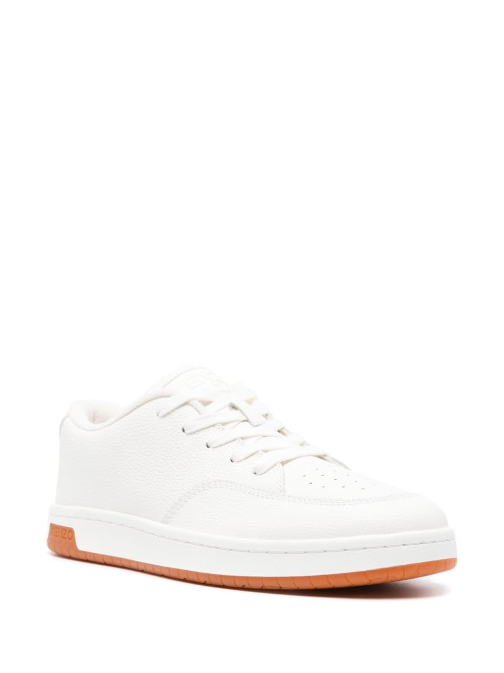 Kenzo White Leather Sneakers with Logo Detail image 1