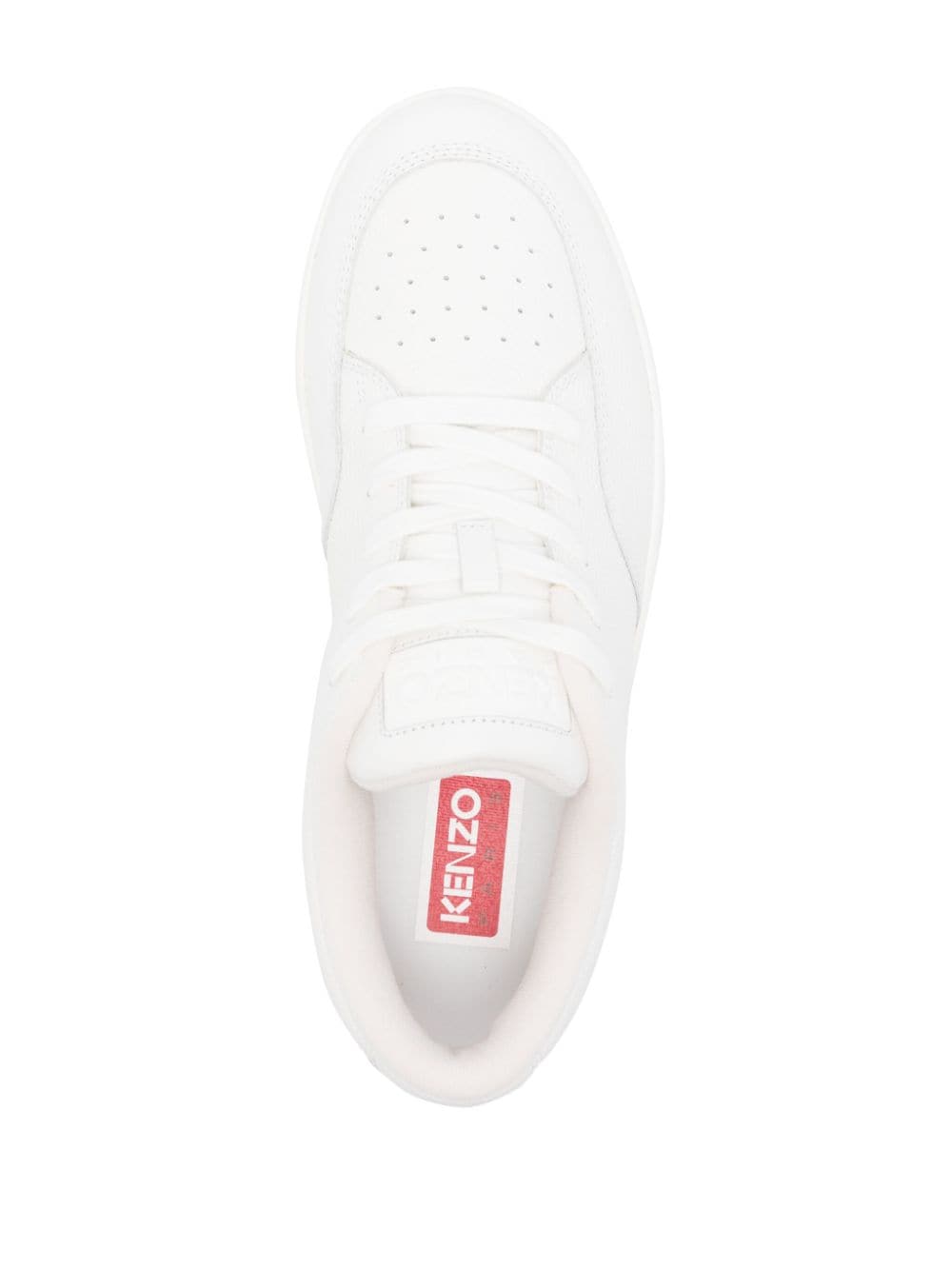 Kenzo White Leather Sneakers with Logo Detail image 2