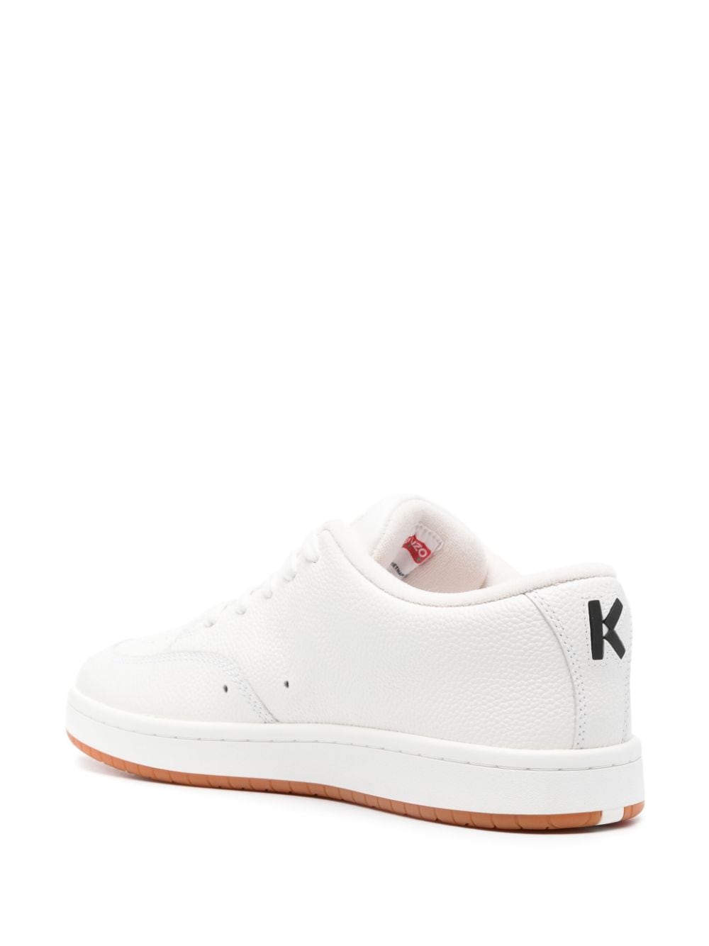 Kenzo White Leather Sneakers with Logo Detail image 3