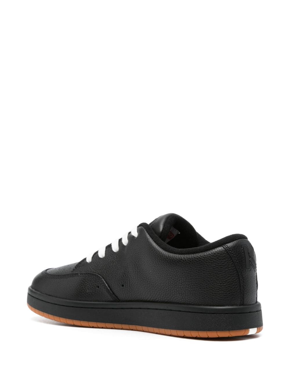 Kenzo Logo-Print Calf Leather Sneakers - Black image 2