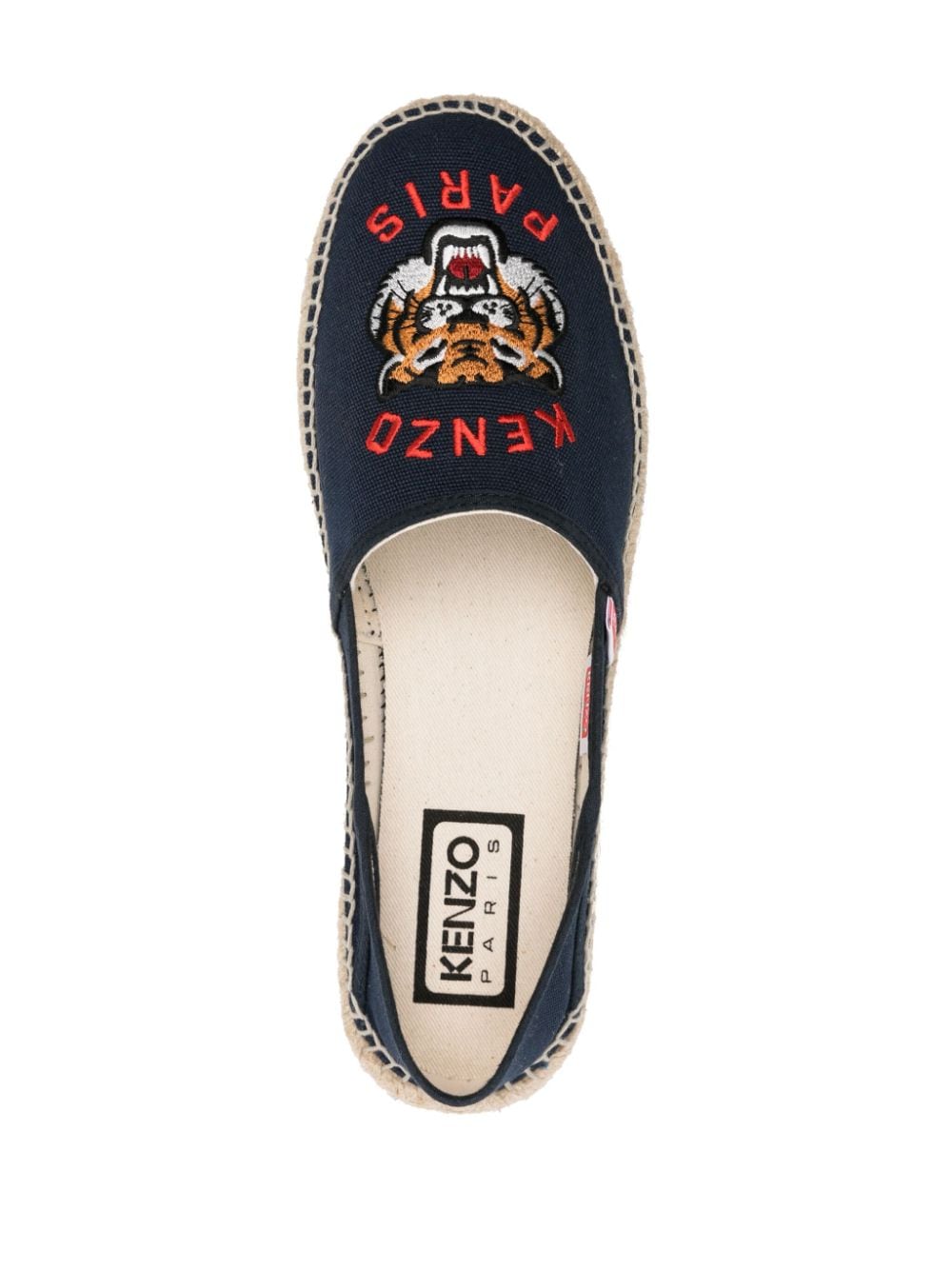 Kenzo Embroidered Tiger Flat Shoes - Blue image 2