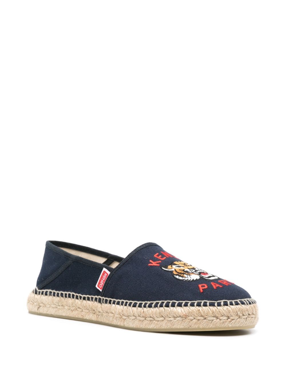 Kenzo Embroidered Tiger Flat Shoes - Blue image 3