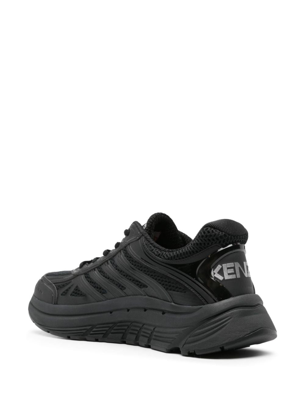 Kenzo Black Mesh Panel Sneakers with Logo Detail image 3