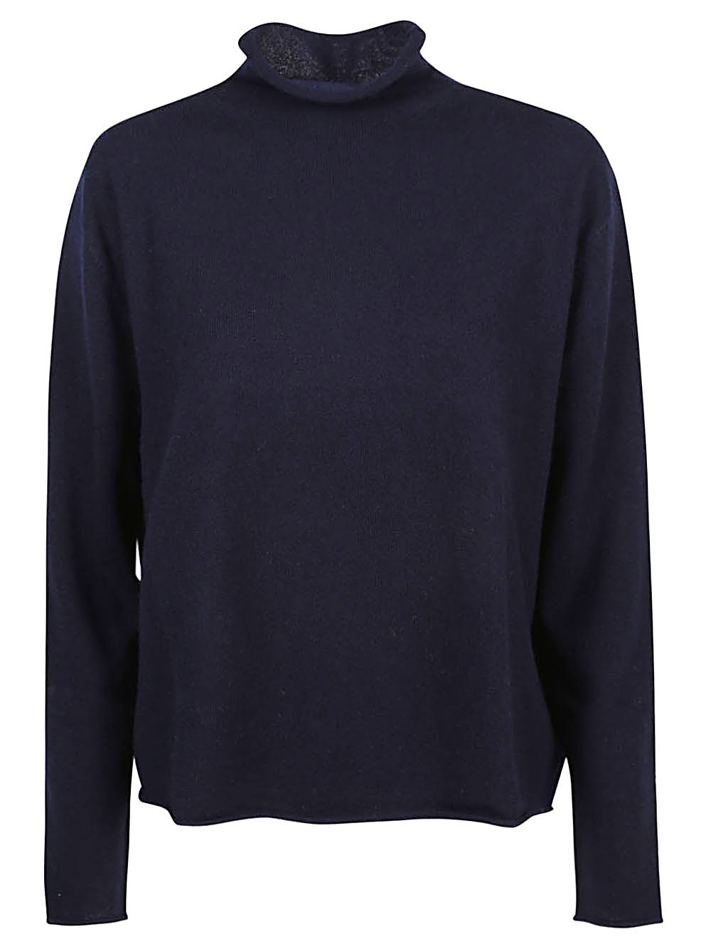 LISA YANG Blue Straight Fit Sweater with Raw Hem image 0