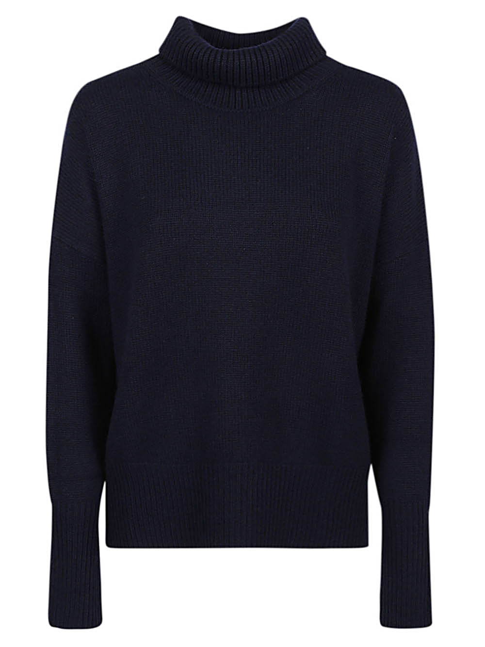 LISA YANG Blue Turtleneck Sweater with Irregular Hem image 0