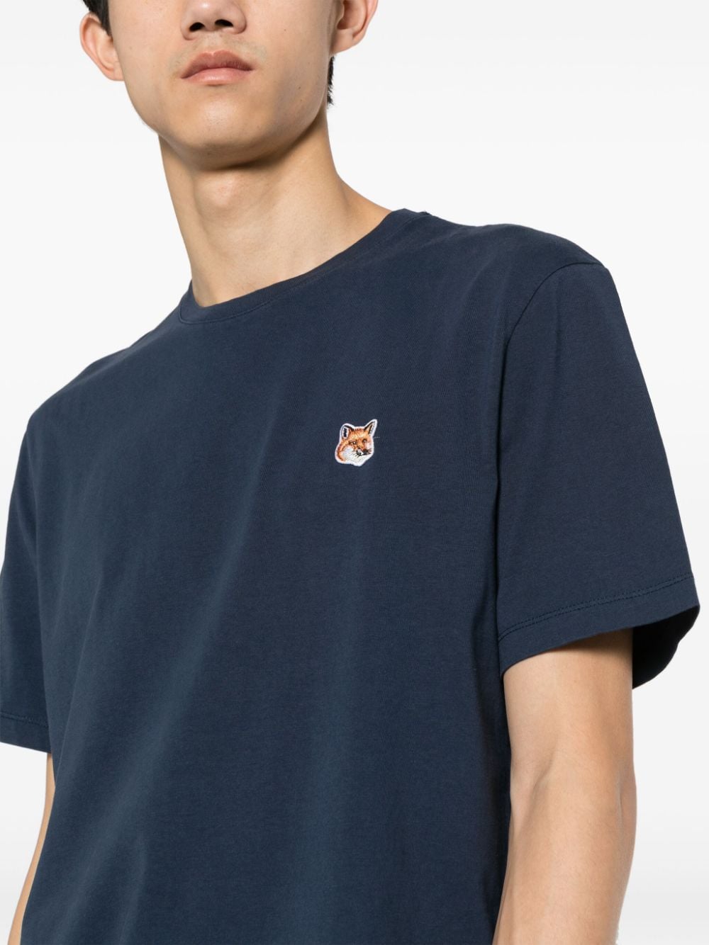 MAISON KITSUNÉ Fox Patch T-Shirt - Blue image 2