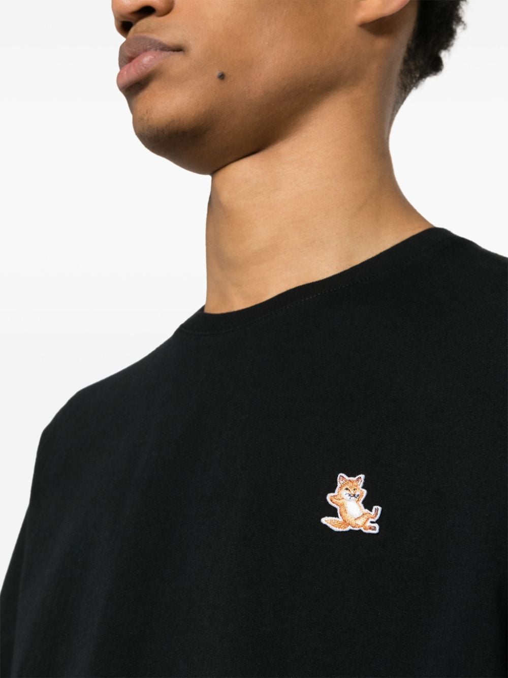 MAISON KITSUNÉ Chillax Fox Crew Neck T-Shirt - Black image 1