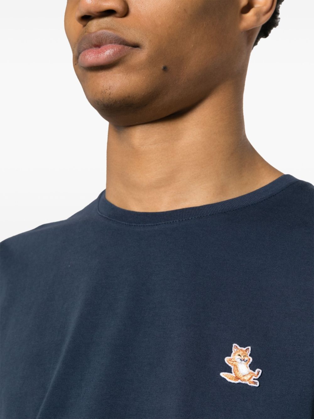 MAISON KITSUNÉ Chillax Fox Crew Neck T-Shirt - Blue image 2