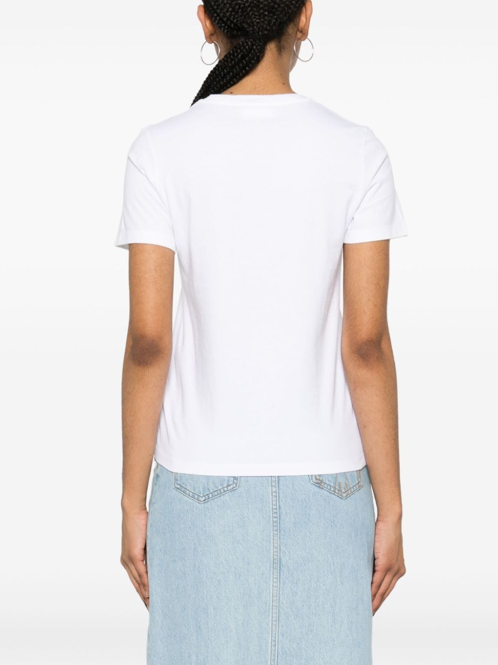 MAISON KITSUNÉ Fox Patch Crew Neck T-Shirt - White image 1