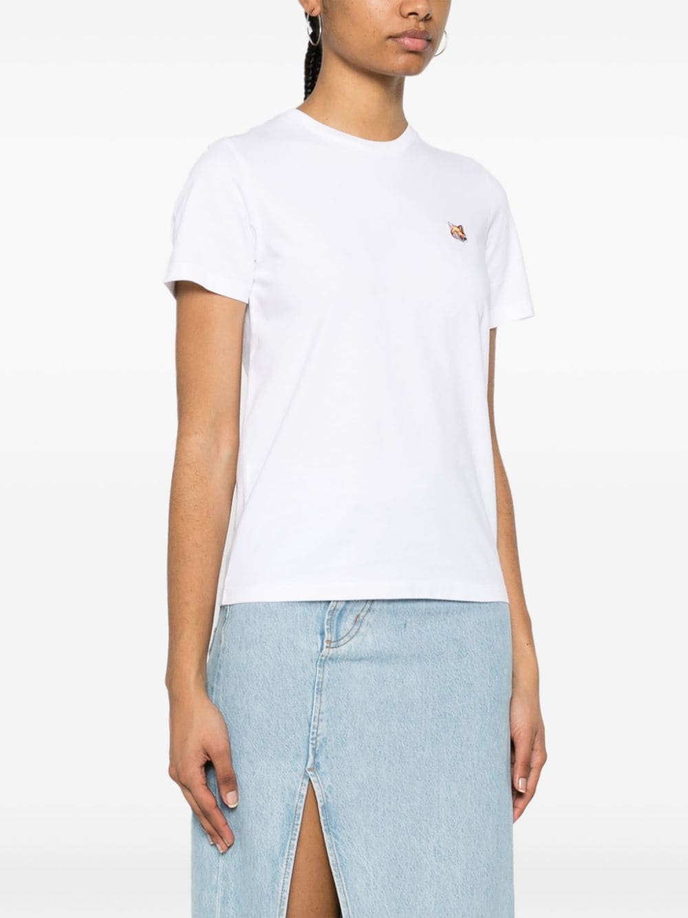 MAISON KITSUNÉ Fox Patch Crew Neck T-Shirt - White image 2