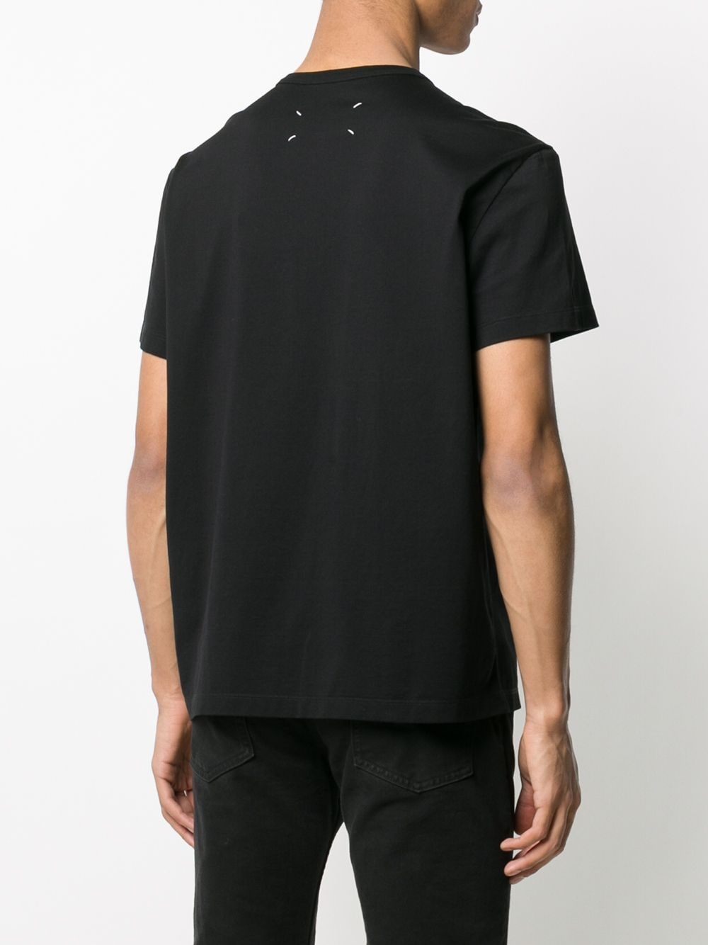 Maison Margiela Upside-Down Logo Black Cotton Crew-Neck T-Shirt image 2