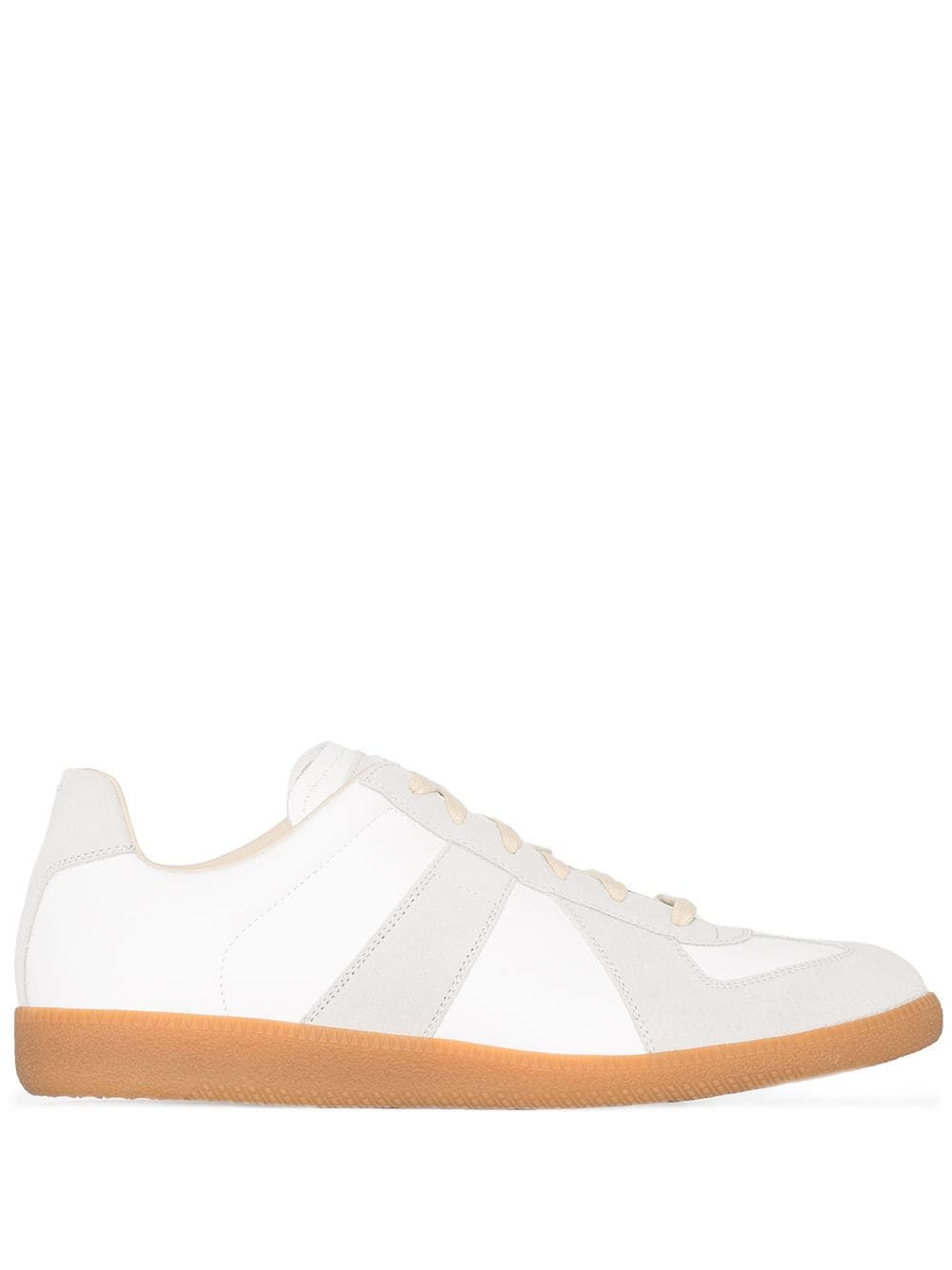 Maison Margiela Replica Low-Top Leather Sneakers in White image 0