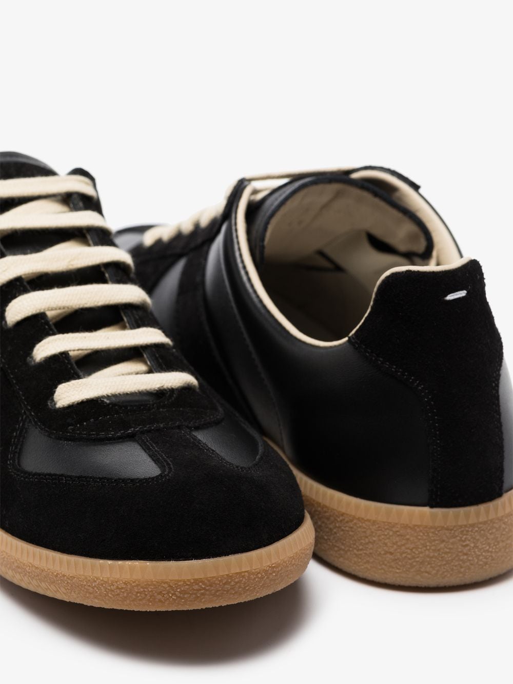 Maison Margiela Replica Low-Top Sneakers - Black Lambskin image 2