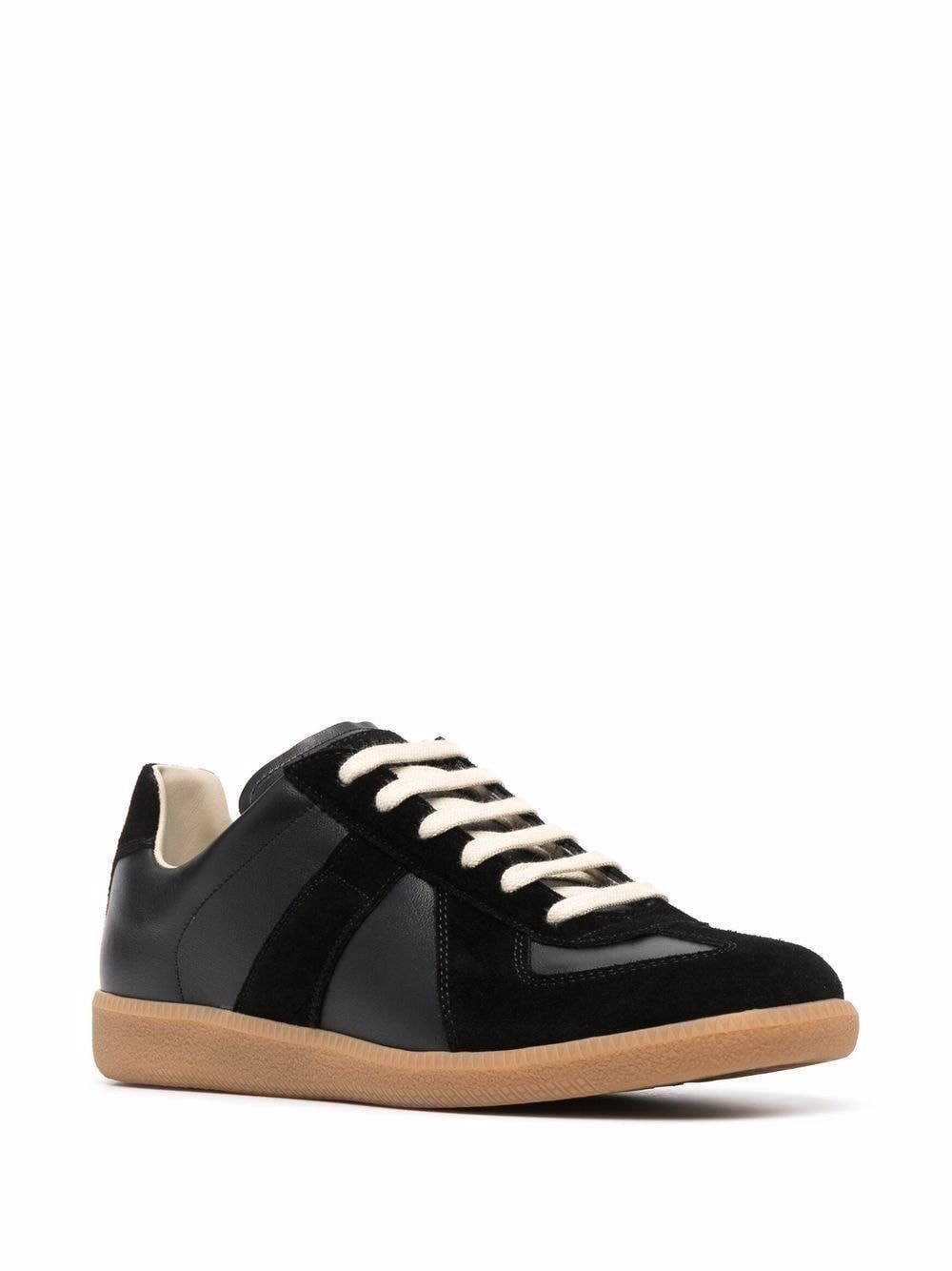 Maison Margiela Replica Low-Top Sneakers - Black Lambskin image 10