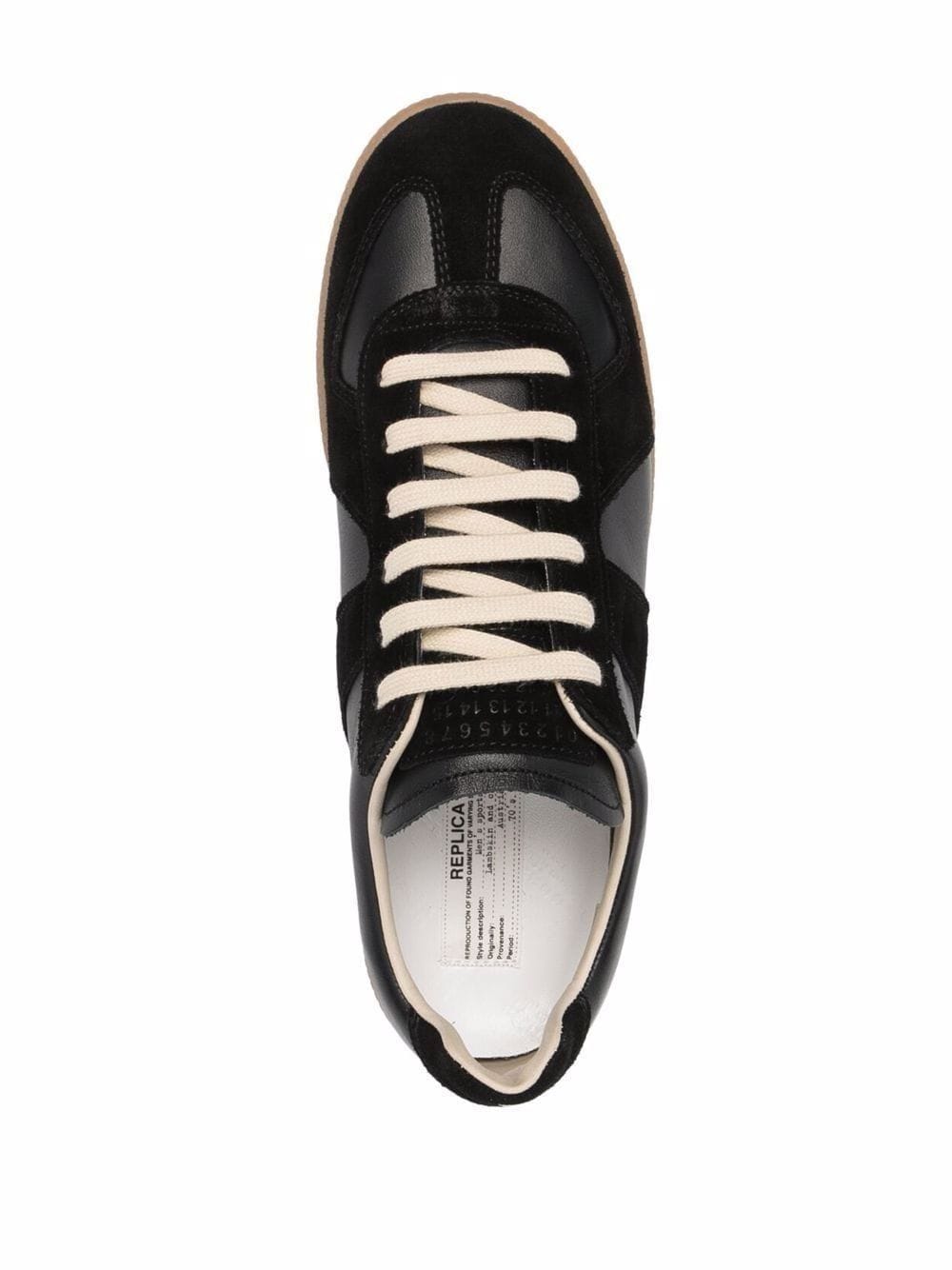 Maison Margiela Replica Low-Top Sneakers - Black Lambskin image 11