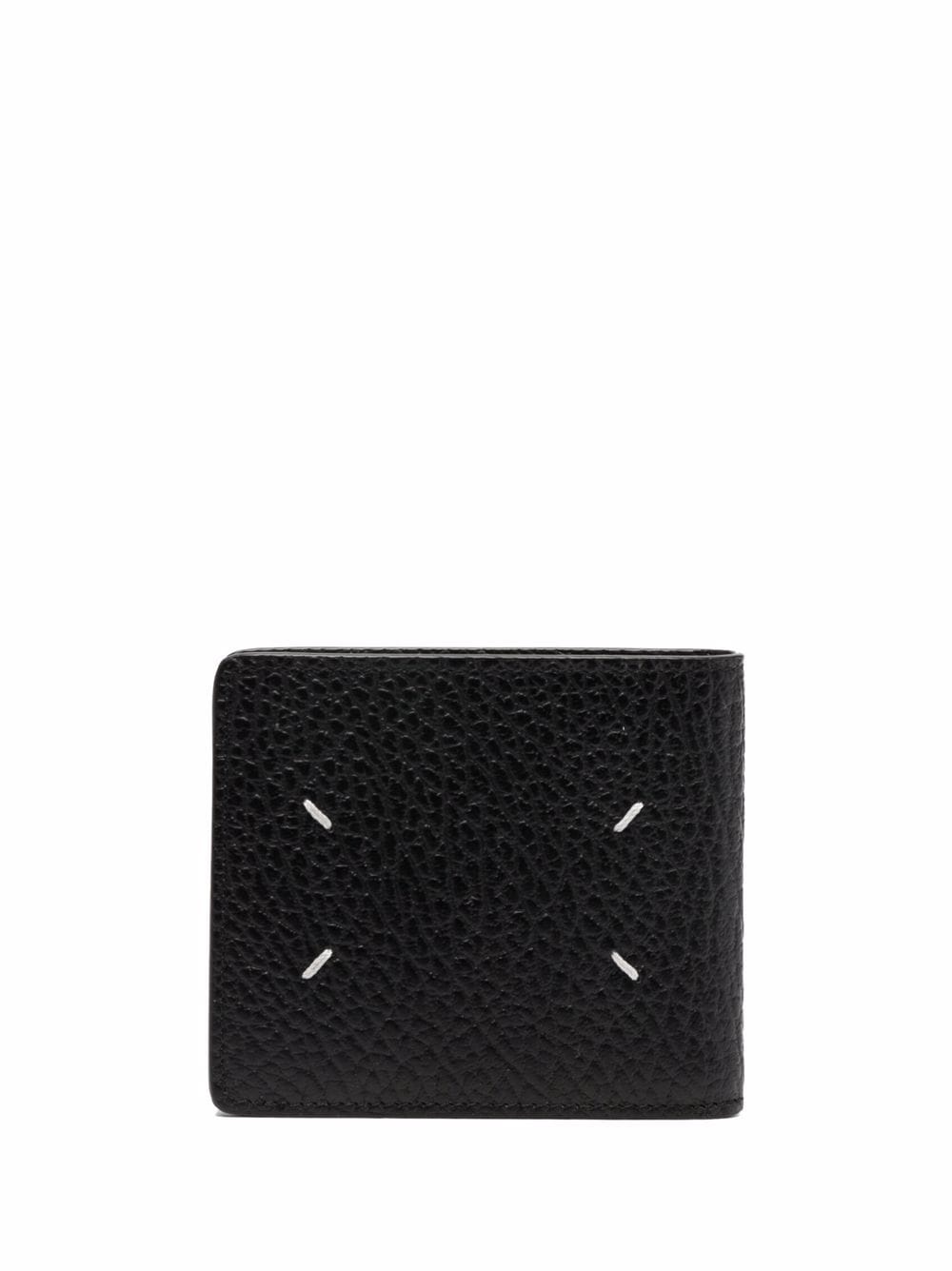 Maison Margiela Black Stitch-Detail Leather Wallet image 0