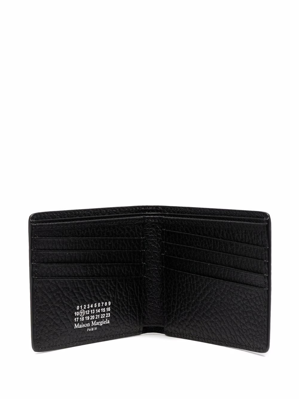 Maison Margiela Black Stitch-Detail Leather Wallet image 2