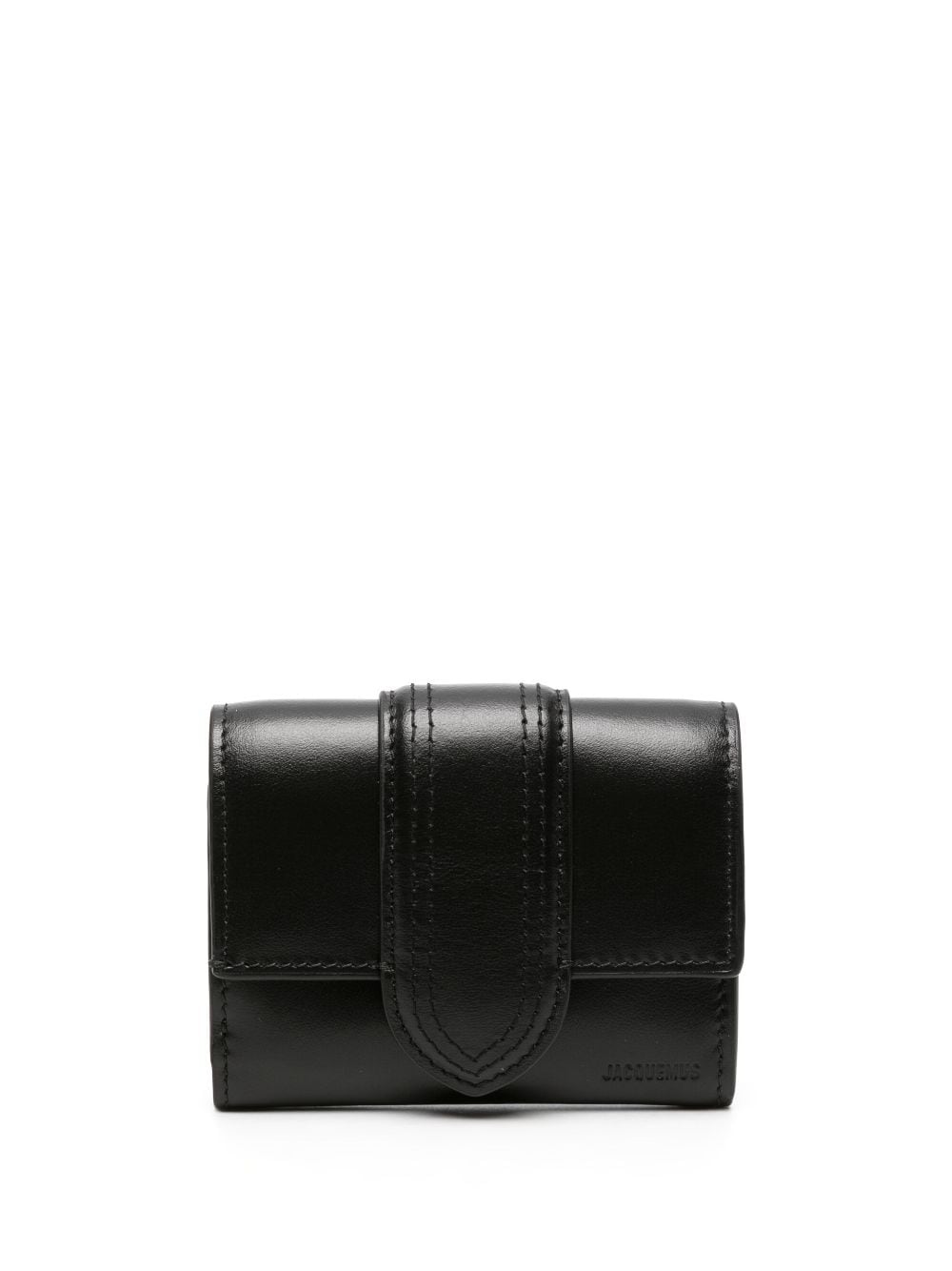 Jacquemus Le Compact Bambino Black Leather Tri-Fold Wallet image 0