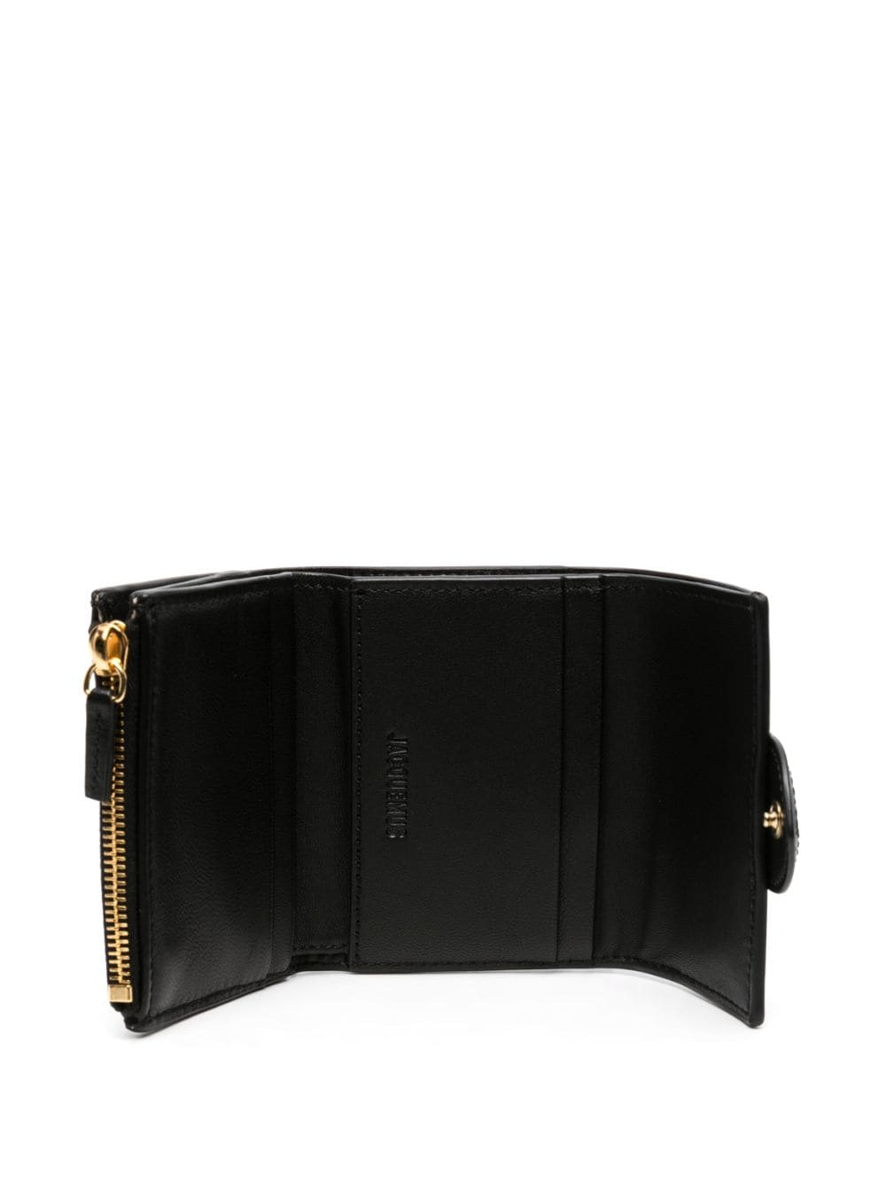 Jacquemus Le Compact Bambino Black Leather Tri-Fold Wallet image 1