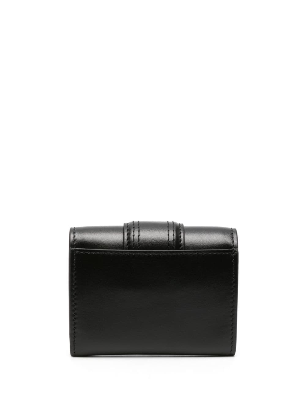 Jacquemus Le Compact Bambino Black Leather Tri-Fold Wallet image 2