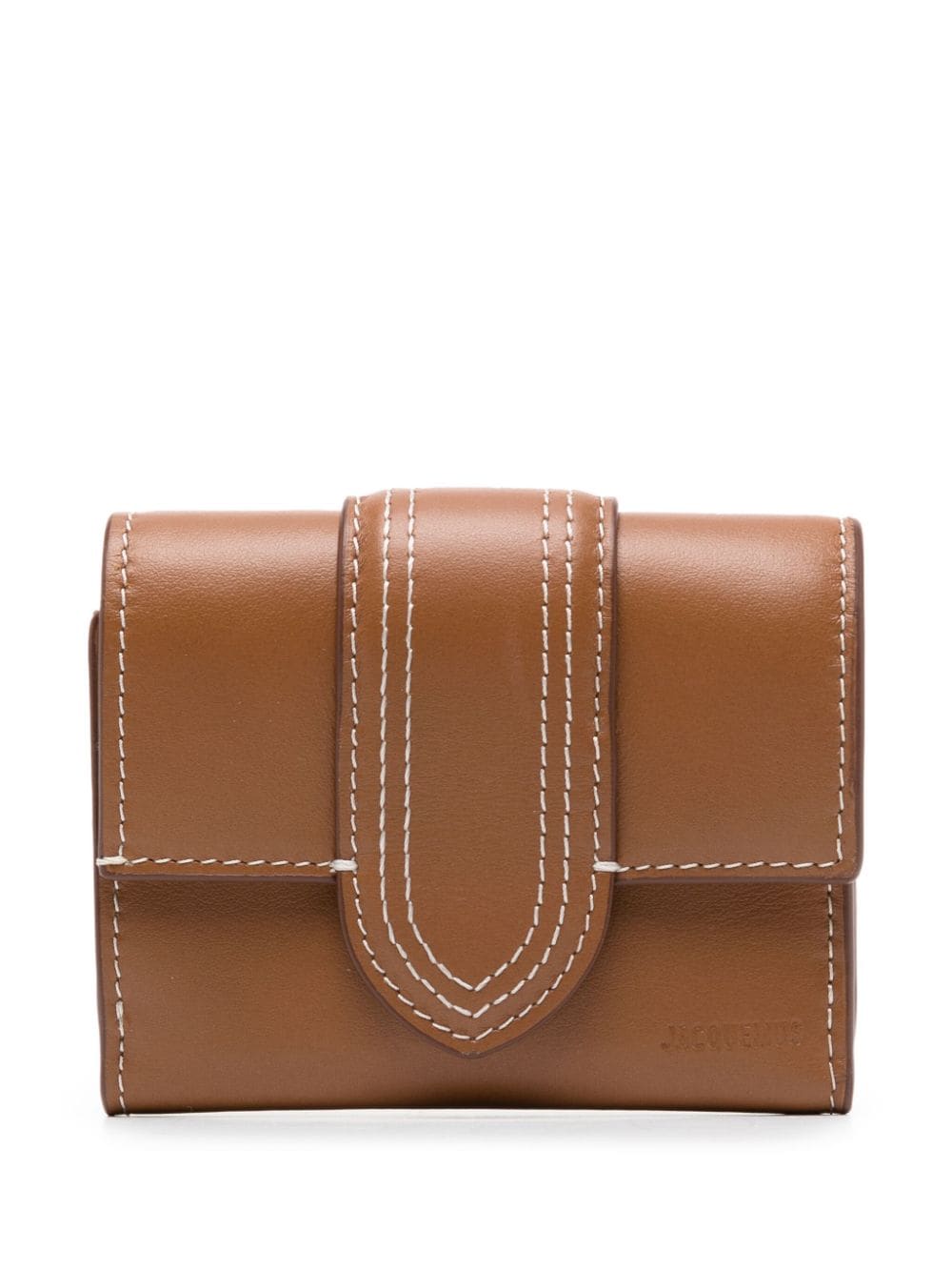 JACQUEMUS Leather Trifold Wallet in Brown image 0