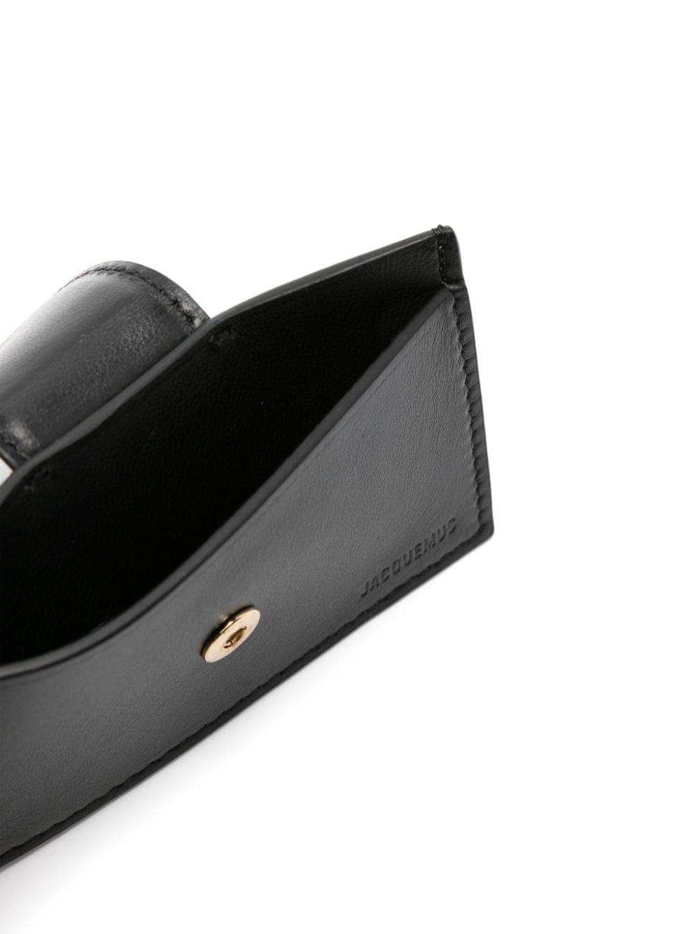 JACQUEMUS Black Leather Foldover Wallet image 1