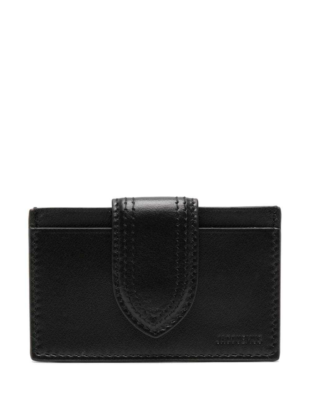 JACQUEMUS Black Leather Foldover Wallet image 0