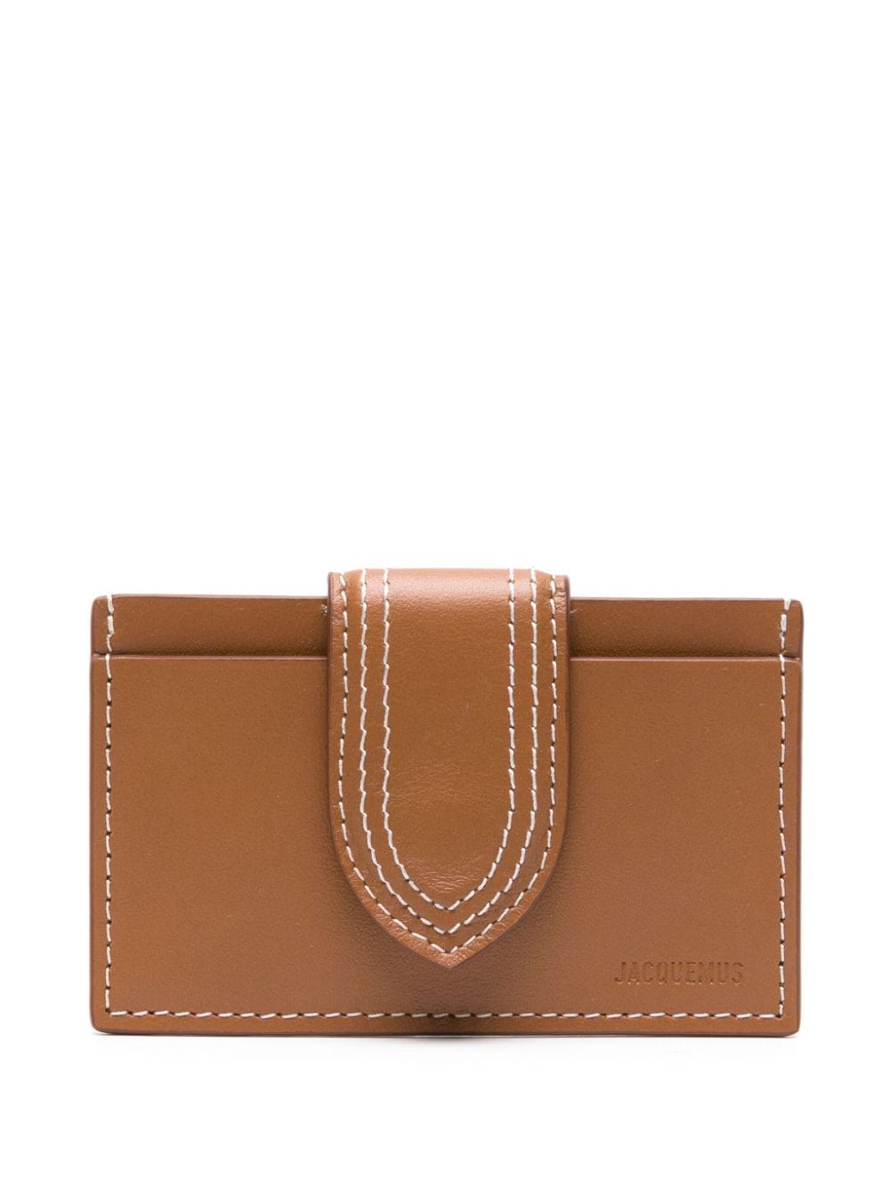 JACQUEMUS Brown Leather Wallet with Debossed Logo image 0