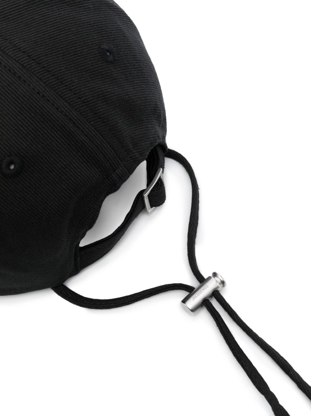 JACQUEMUS Black Cotton Canvas Logo Hat image 1