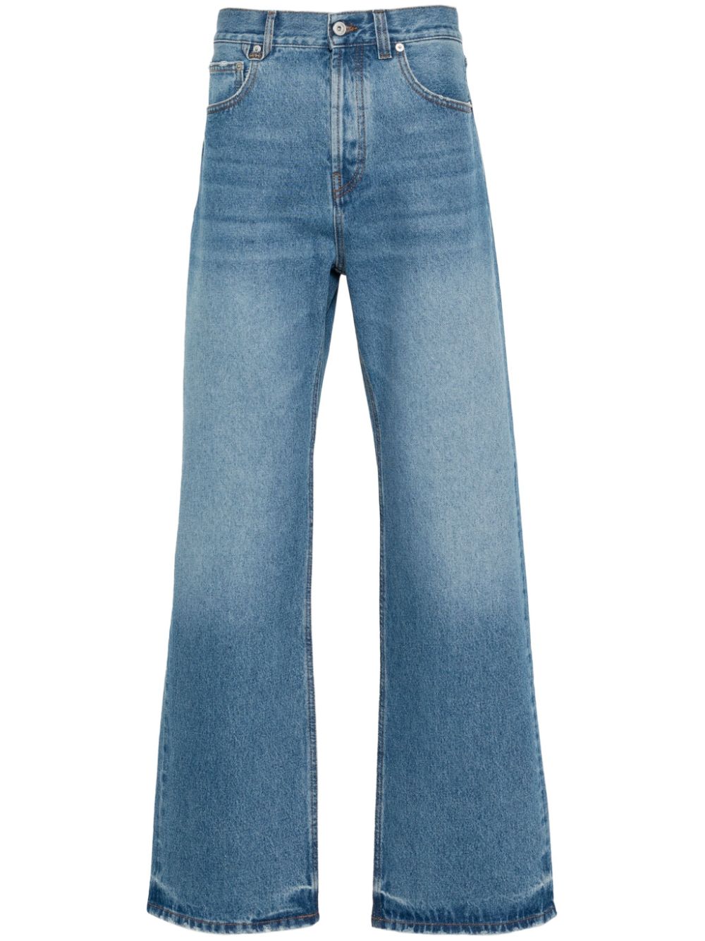 JACQUEMUS Straight Leg Distressed Jeans - Clear Blue image 0