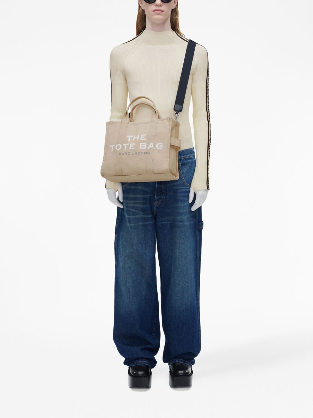 Marc Jacobs The Tote Medium Beige Cotton Bag image 1