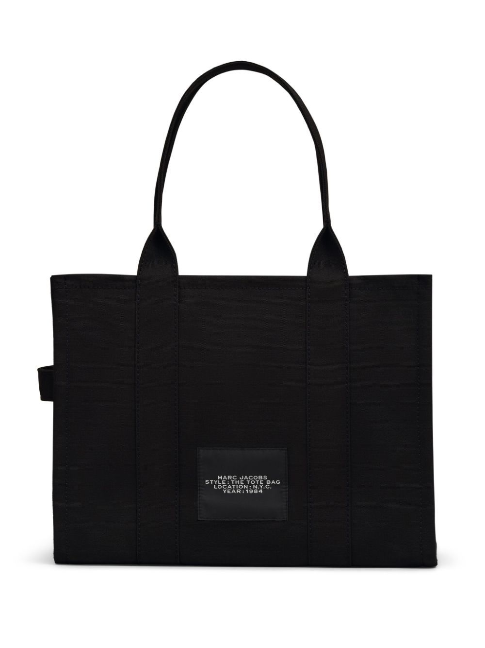 Marc Jacobs The Tote Bag Logo-Print Canvas Tote - Black/White image 1