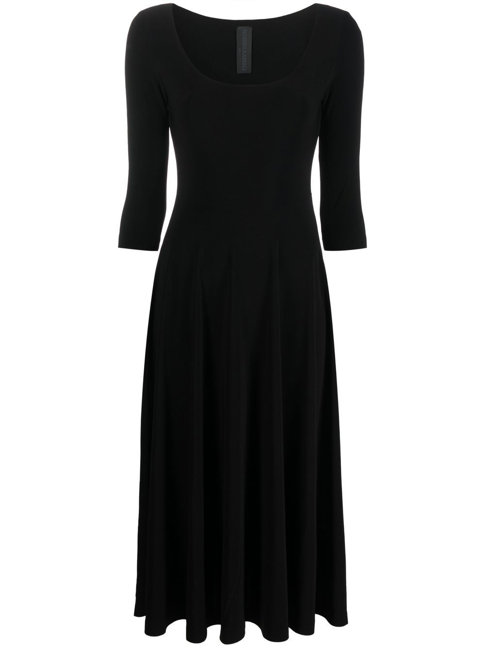 Norma Kamali Black Skater Midi Dress image 0