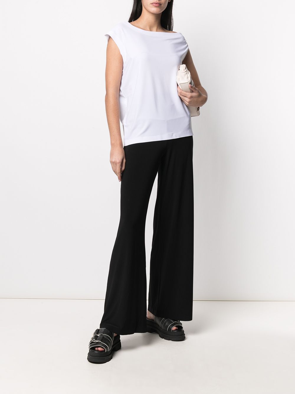 Norma Kamali Wide Leg Trousers in Black image 1