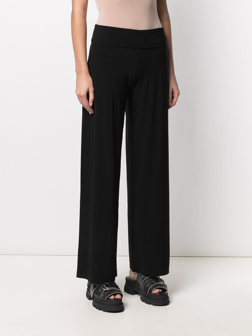 Norma Kamali Wide Leg Trousers in Black image 2