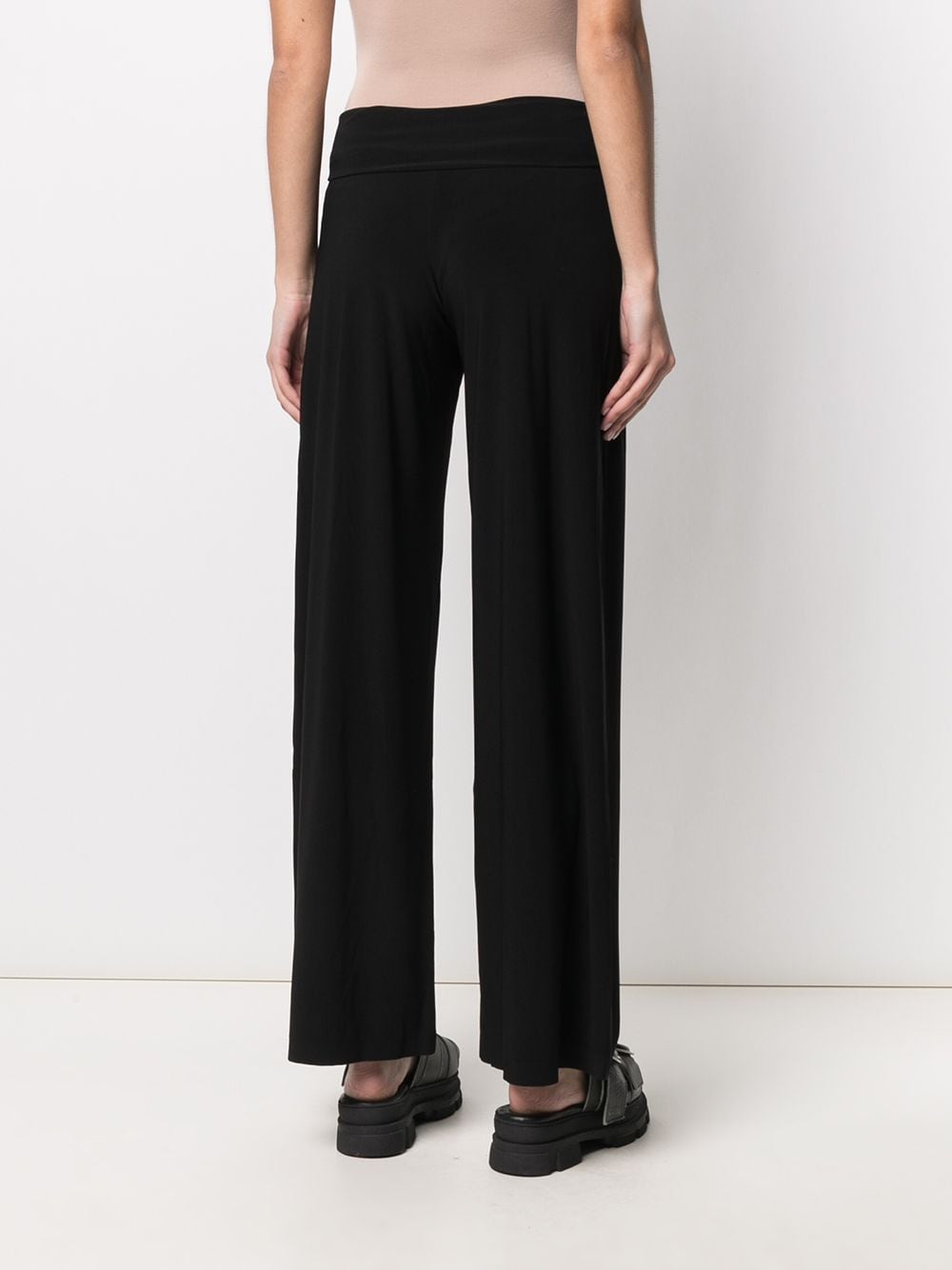 Norma Kamali Wide Leg Trousers in Black image 3