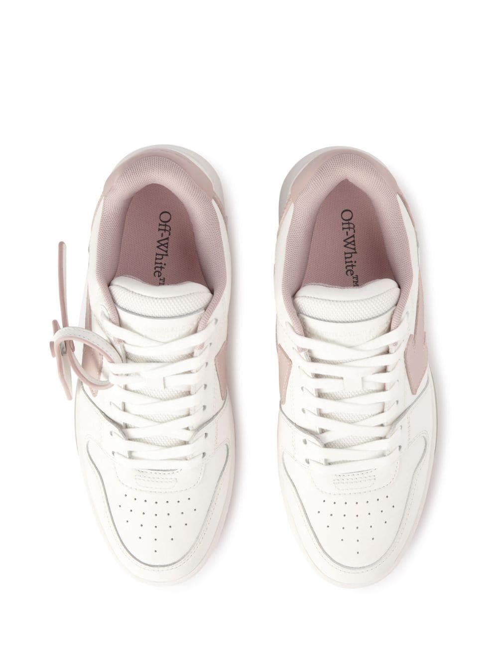 Off-White Out of Office 'OOO' Sneakers in White and Pink image 1