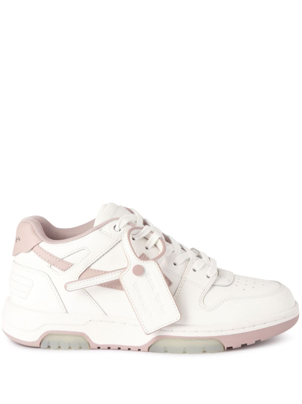 Off-White Out of Office 'OOO' Sneakers in White and Pink image 0