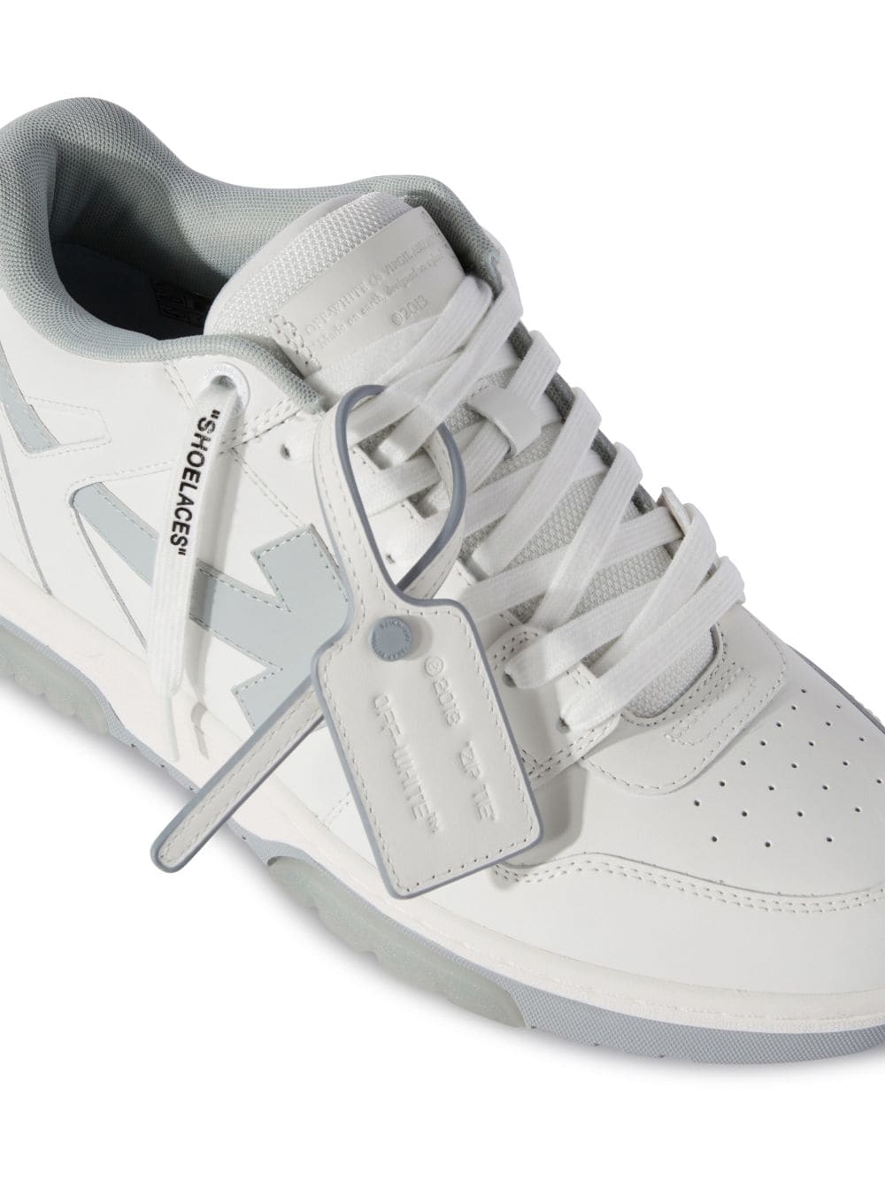 Off-White Arrow Leather Sneakers in Grey image 1