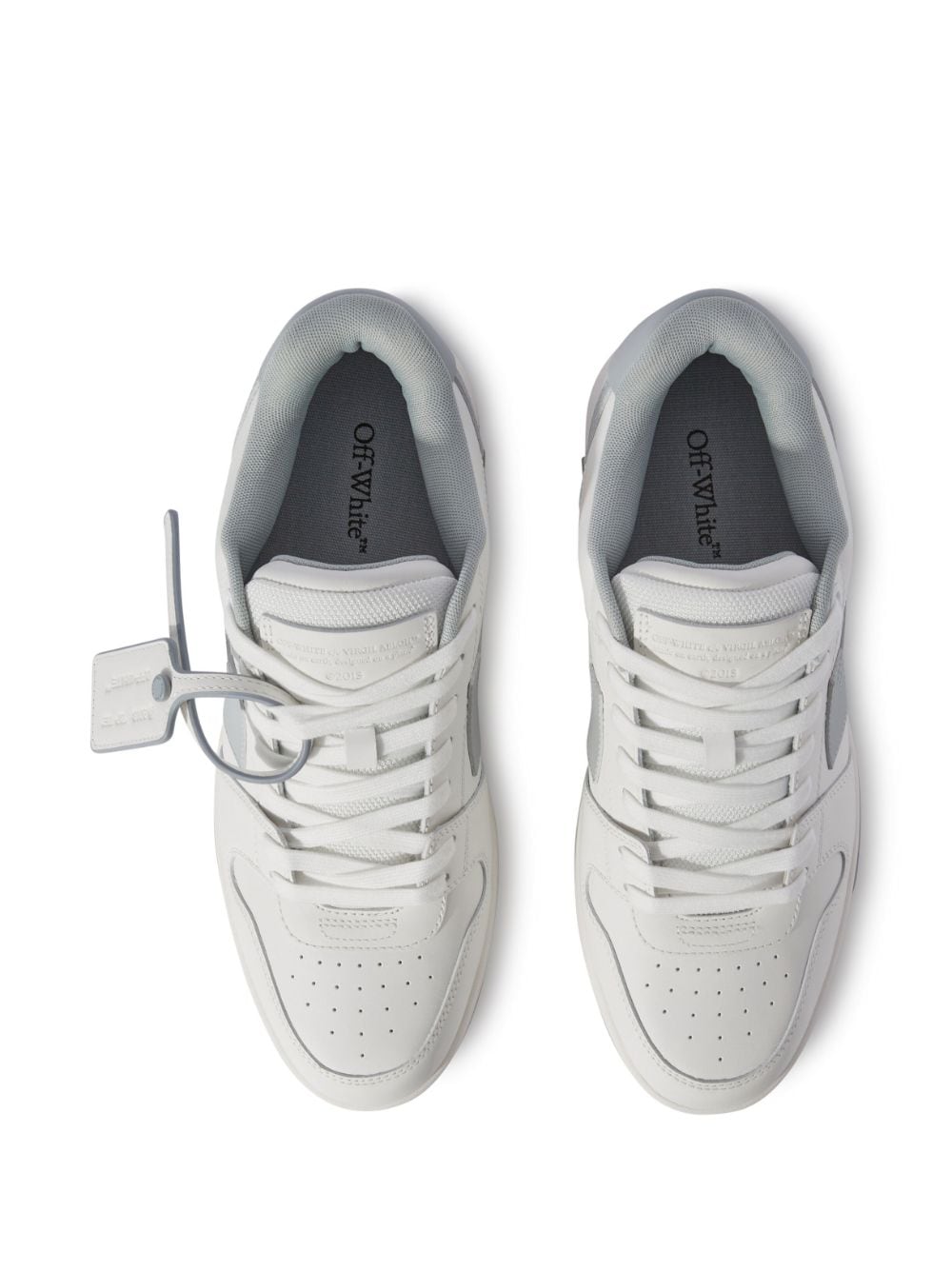 Off-White Arrow Leather Sneakers in Grey image 3