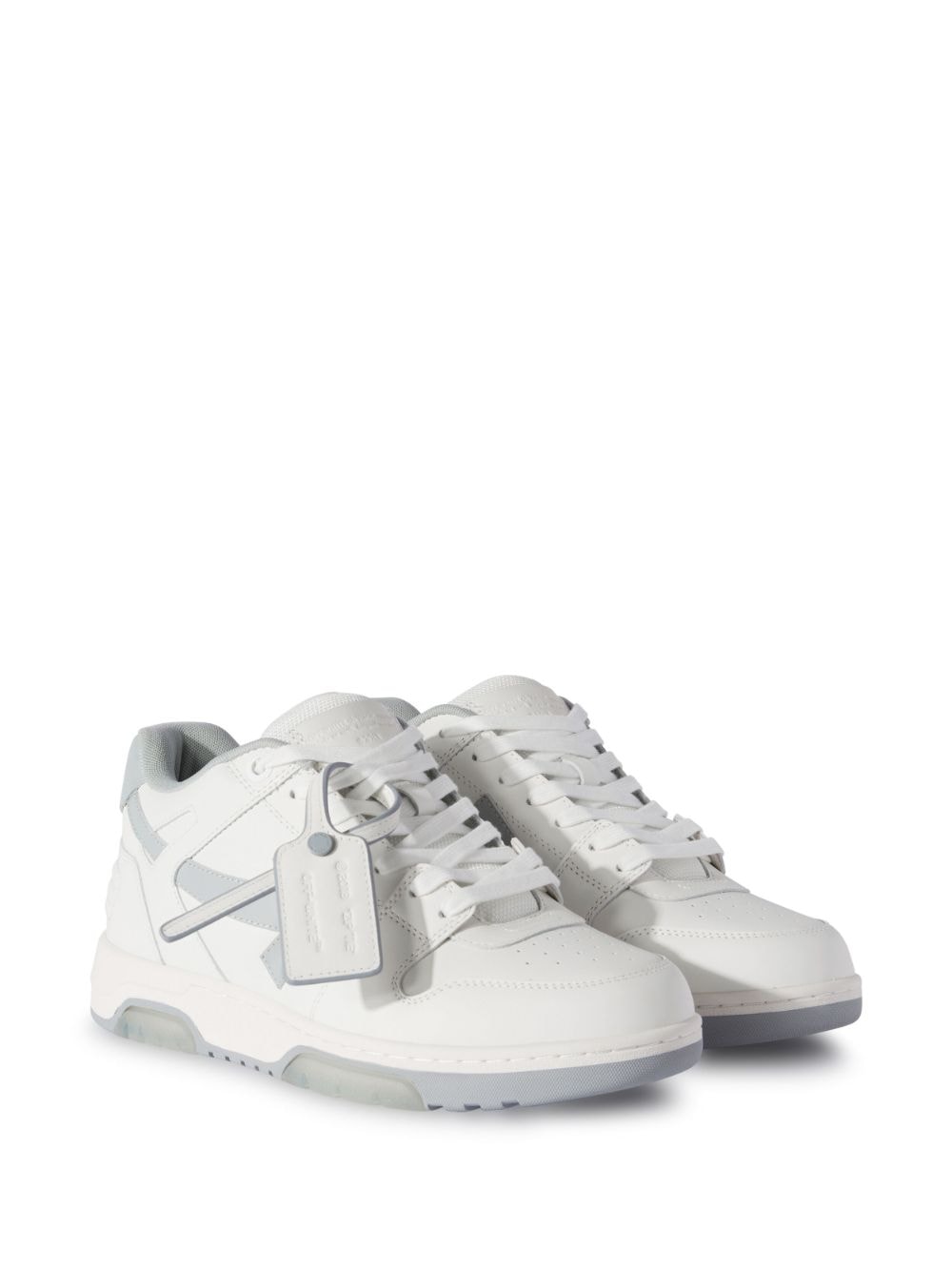 Off-White Arrow Leather Sneakers in Grey image 4