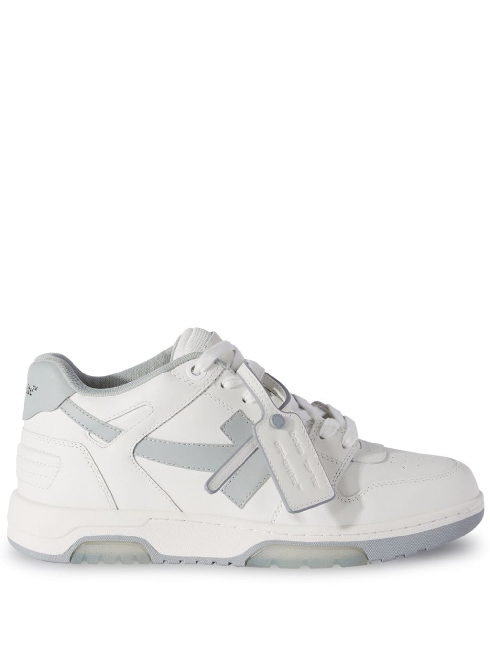 Off-White Arrow Leather Sneakers in Grey image 0