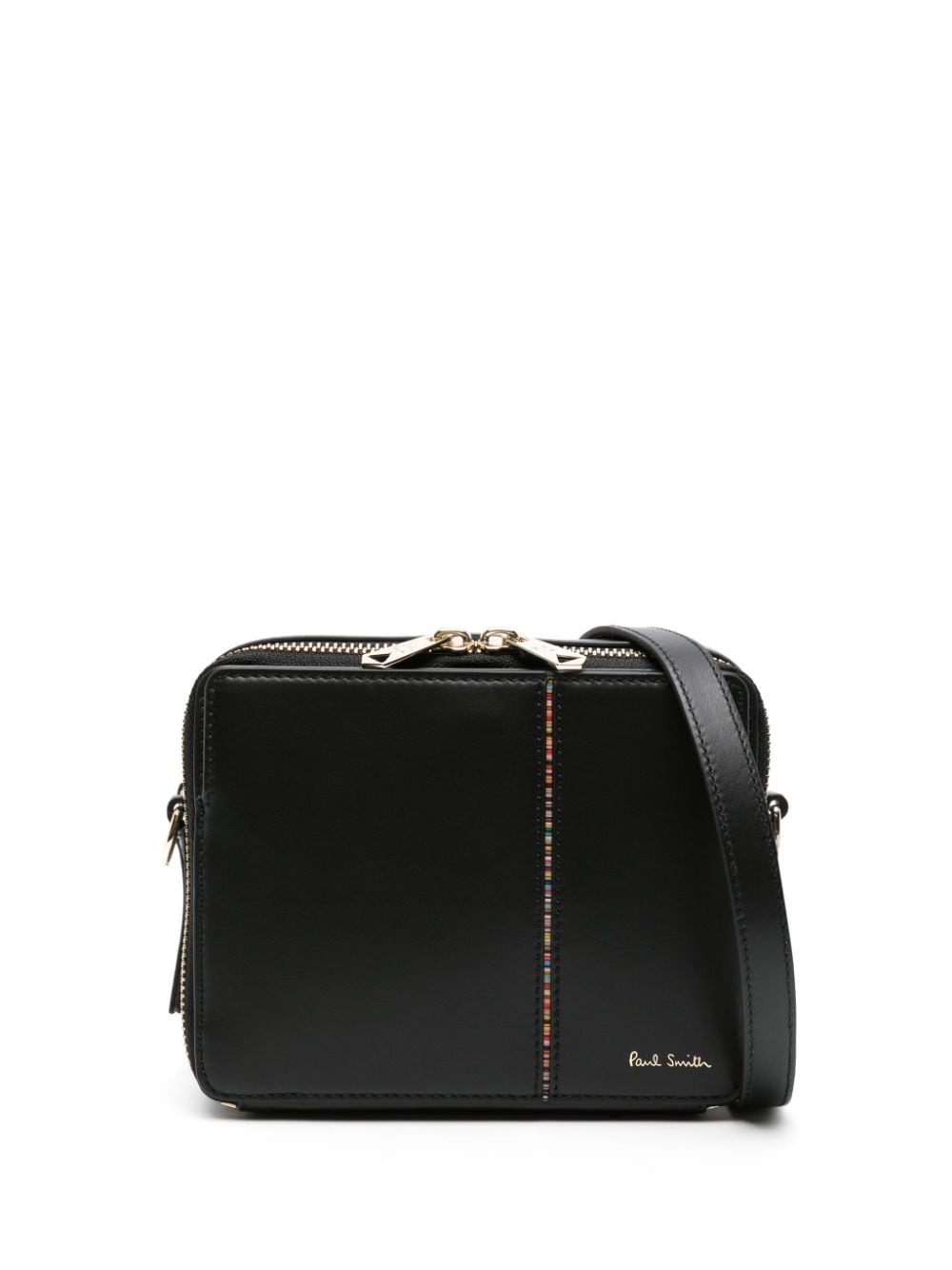 Paul Smith Black Calfskin Shoulder Bag with Logo Detail image 0